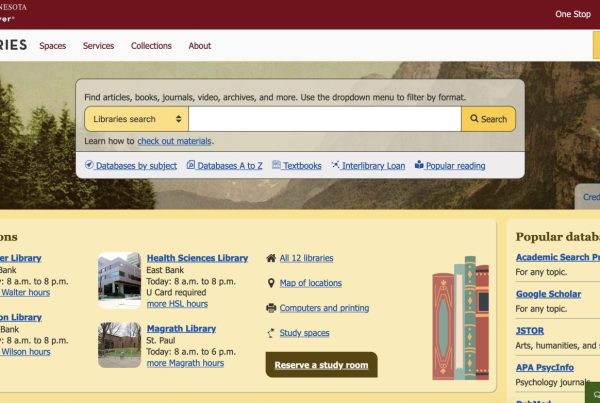 Screenshot of the new Libraries homepage design, featuring a more prominent search function and similar content chunked together